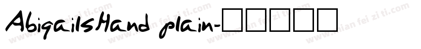 AbigailsHand plain字体转换